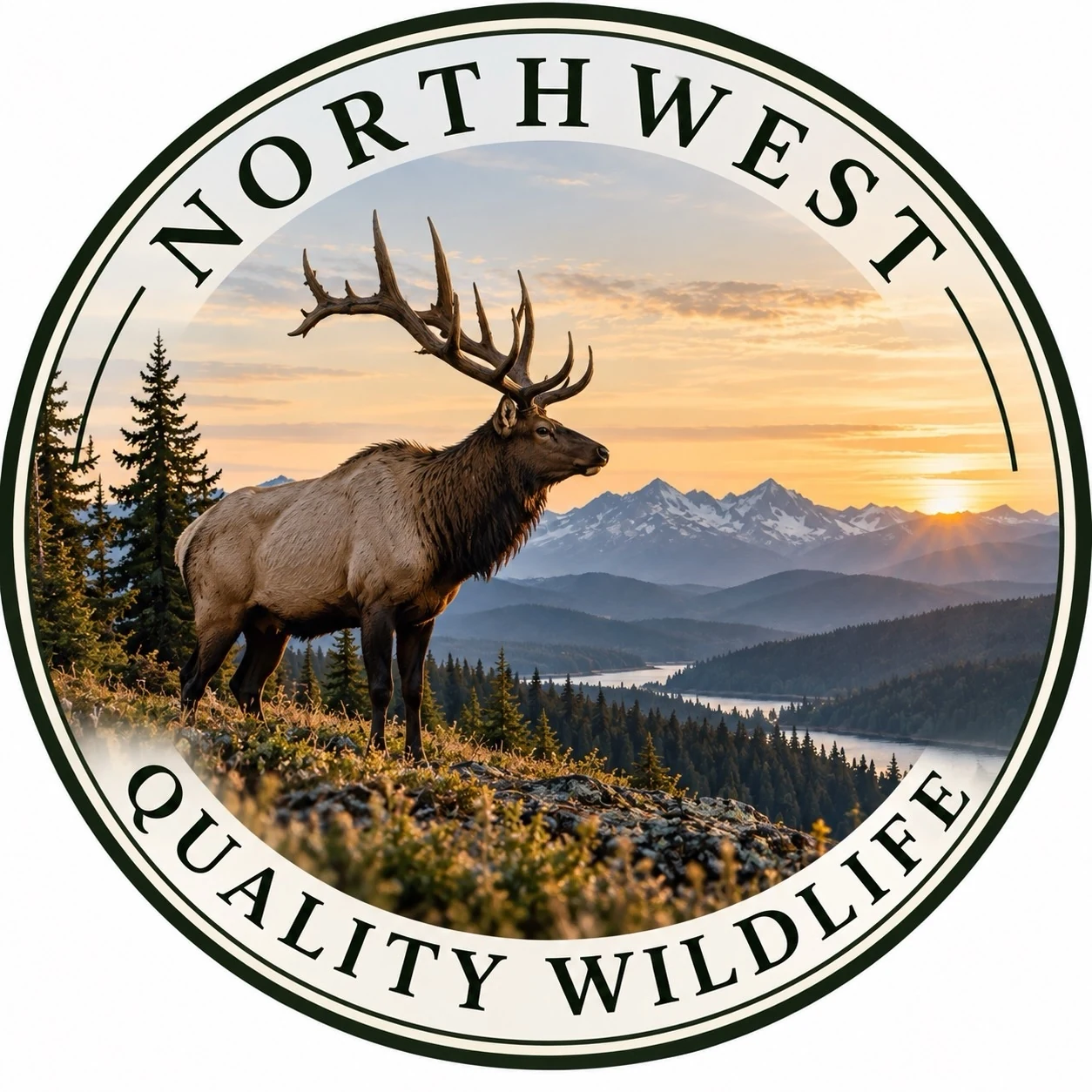 Northwest Quality Wildlife elk logo